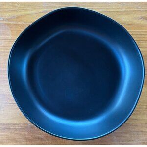 Modern Quirky Black Matte Ceramic Display Bowl Large 13" Across, 3" Deep, padded